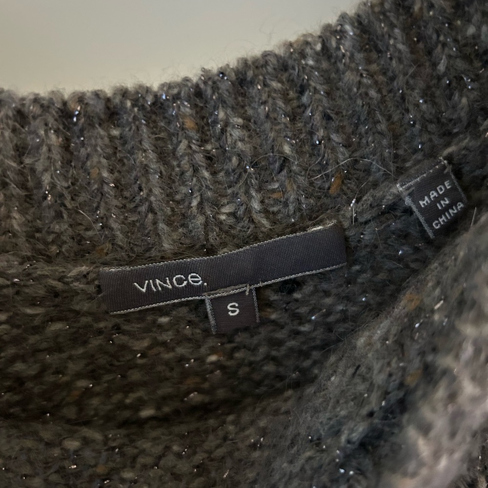 Vince Pullover Marled Metallic Wide Neck Sweater - Picture 4 of 9